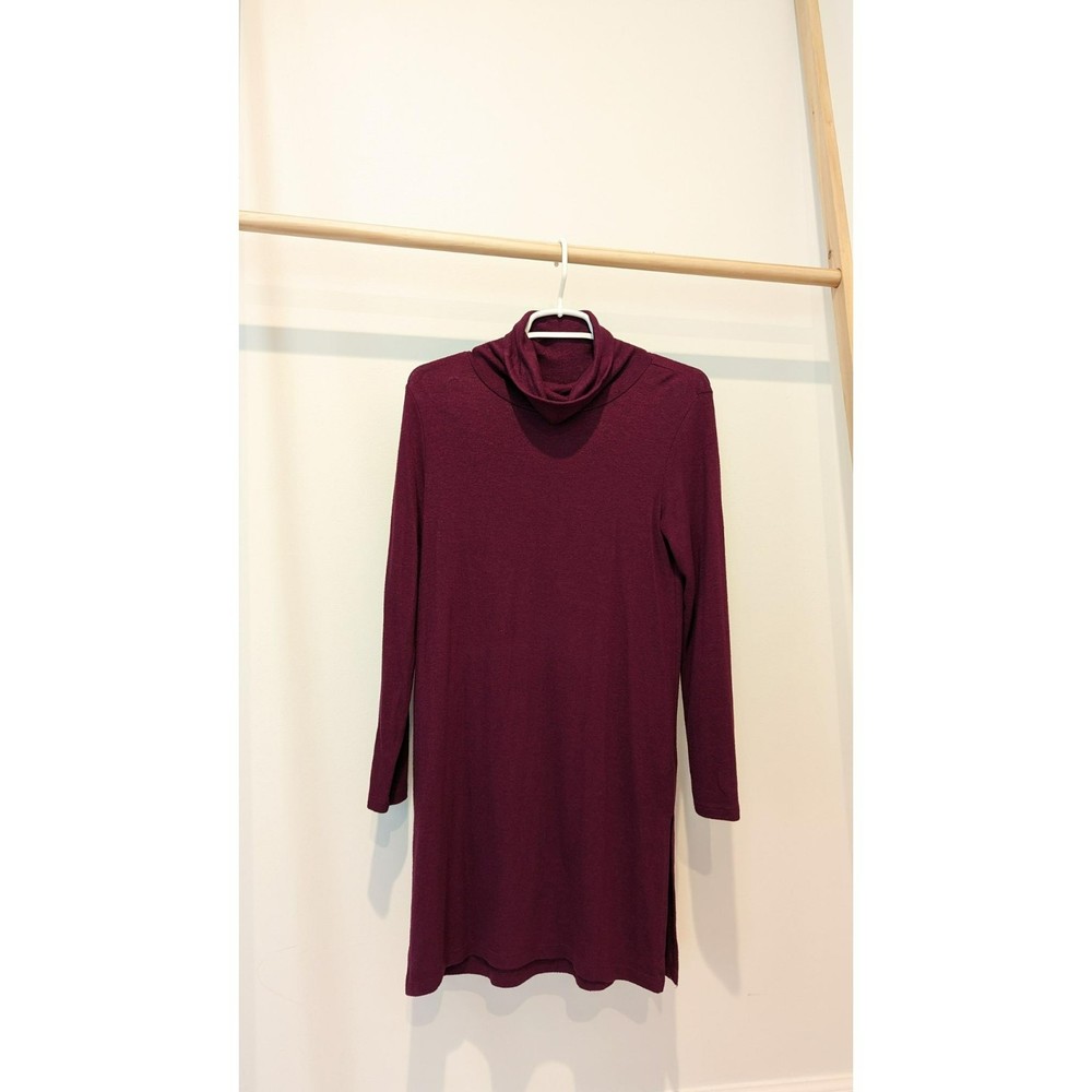 OLD NAVY Deep Burgundy Cowl Neck Long Sleeve Dress Size S TALL
